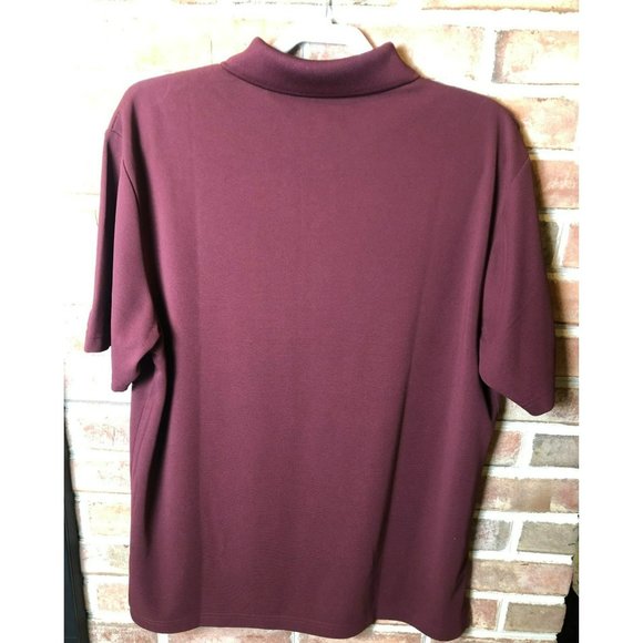 Men's Grand Slam NWT Sz L SS Polo Shirt, UPF 50, Burgandy - Picture 4 of 5